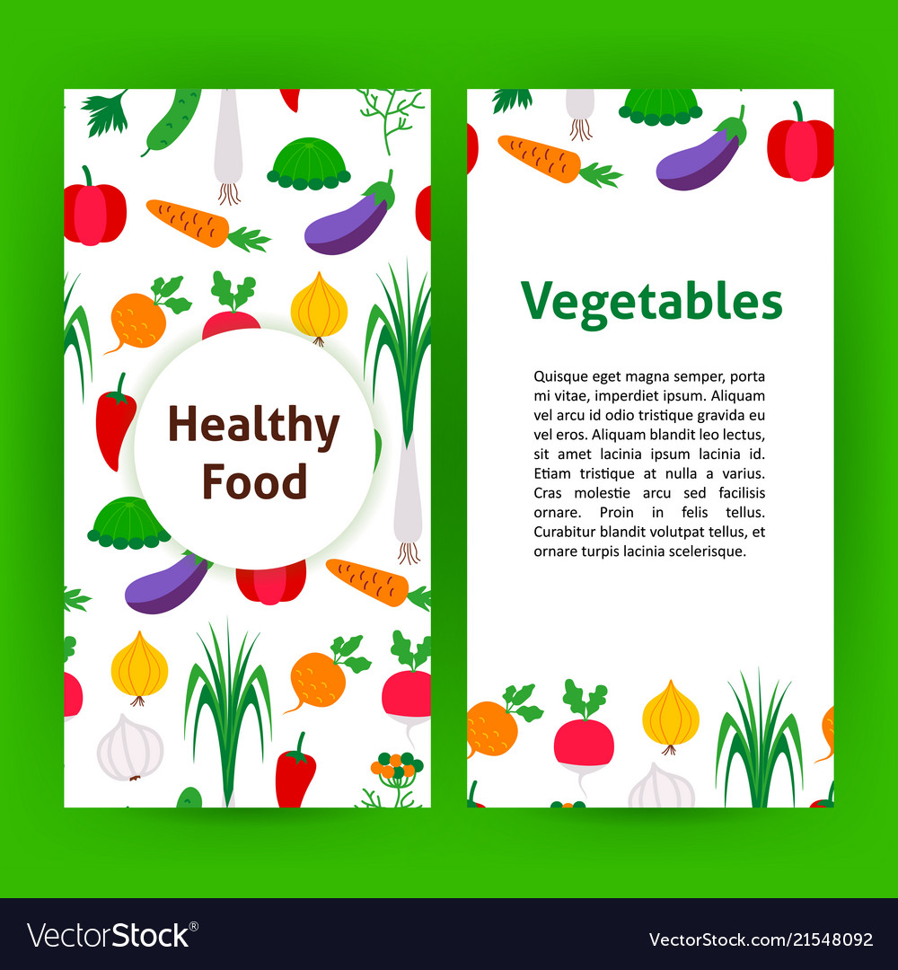 Healthy food vegetables flyer