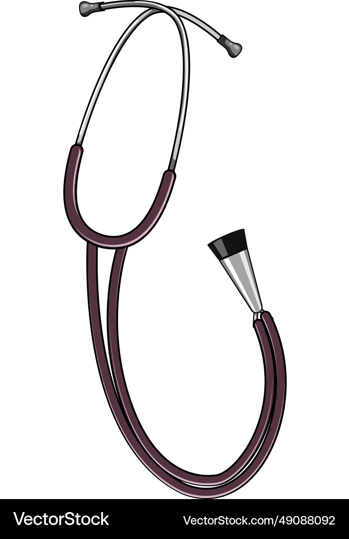 Hospital stethoscope cartoon Royalty Free Vector Image