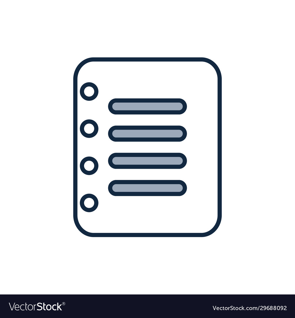 Isolated data document half line color style vector image Isolated data document half line color style