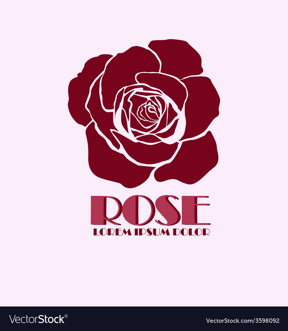 Rose Silhouette Logo Template