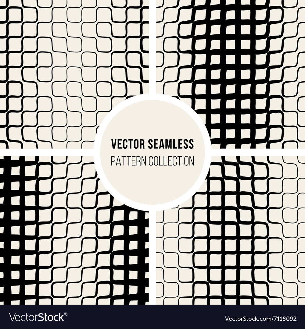 Seamless halftone grid pattern collection