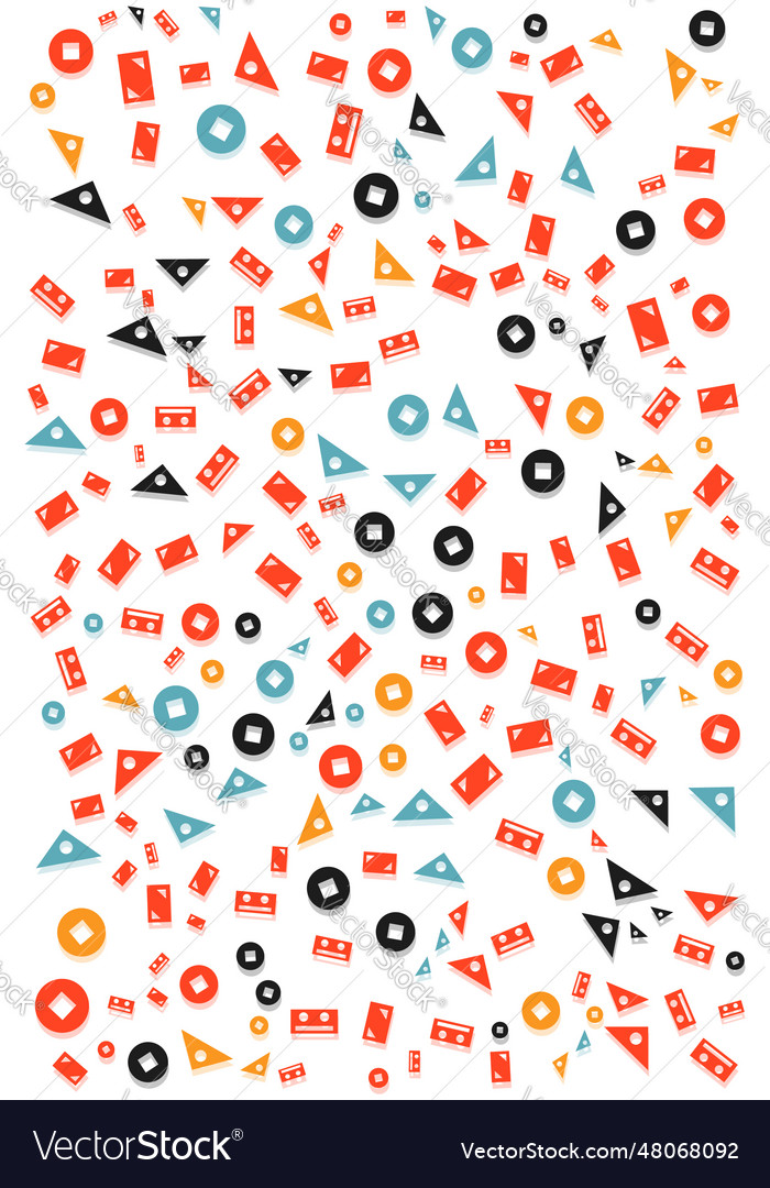 Seamless pattern with creative abstract shapes vector image Seamless pattern with creative abstract shapes