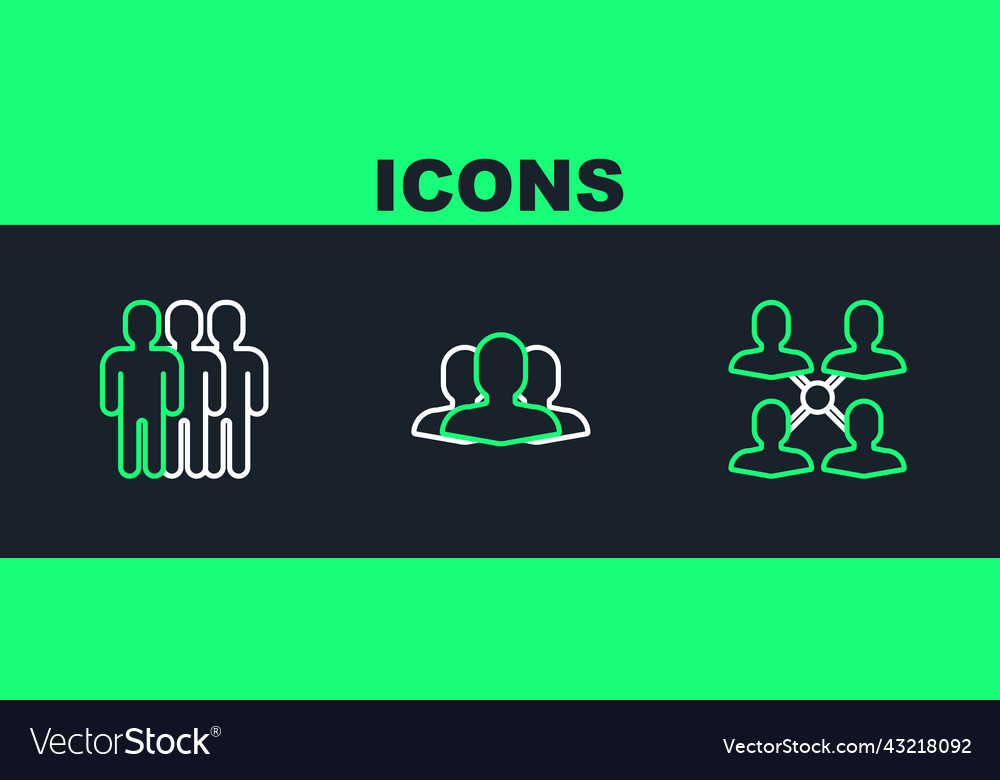 Set line project team base users group and icon