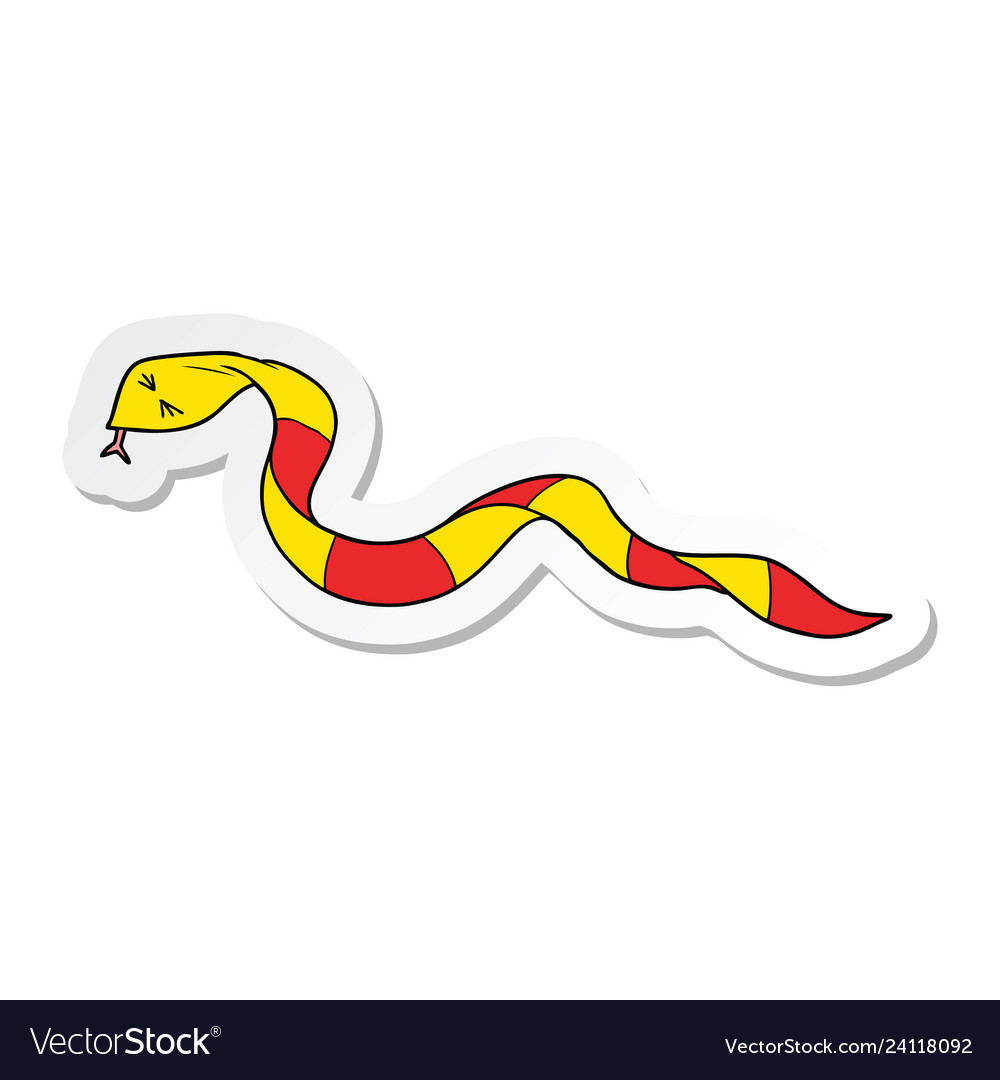 Sticker of a cartoon snake