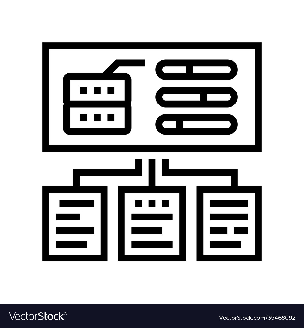 Testing system line icon
