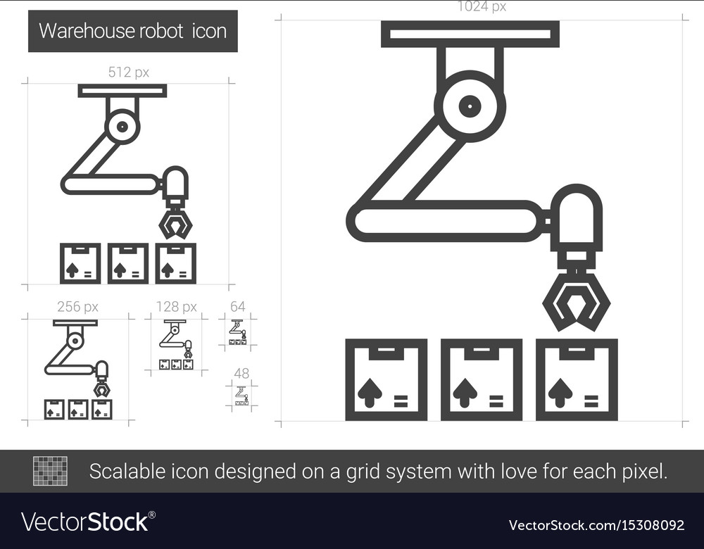 Warenhaus Roboterlinie Symbol