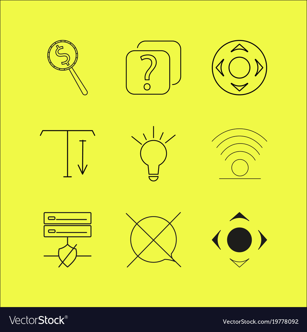 Web linear icon set simple outline icons