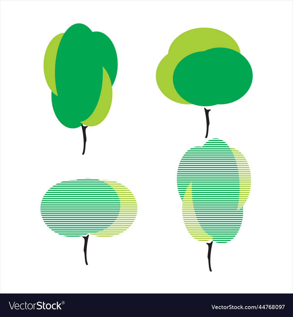 A tree shape as design element vector image A tree shape as design element