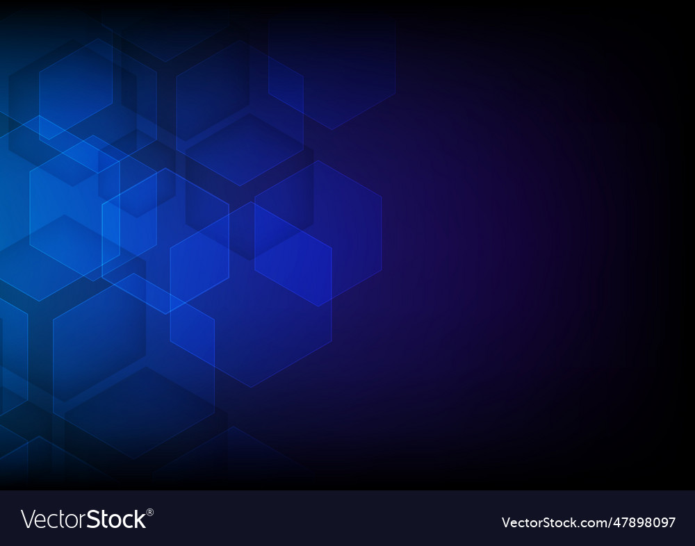 Abstract cube hexagon shape background digital