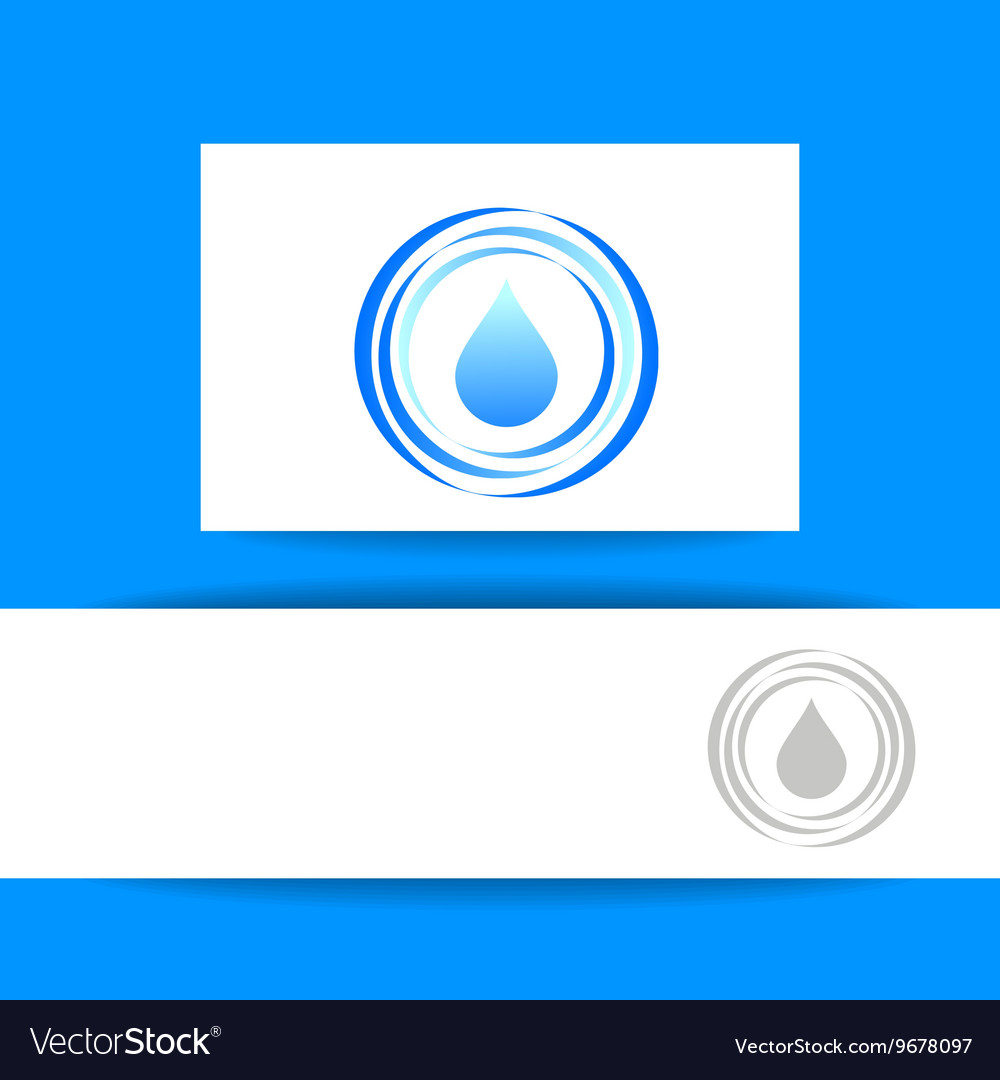 aqua water drop template royalty free vector image