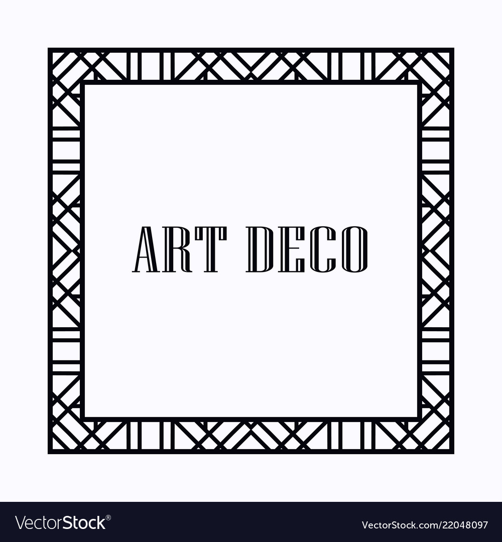 Art deco frame Royalty Free Vector Image - VectorStock