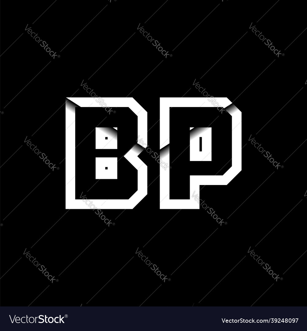 Bp monogram envelope shape style