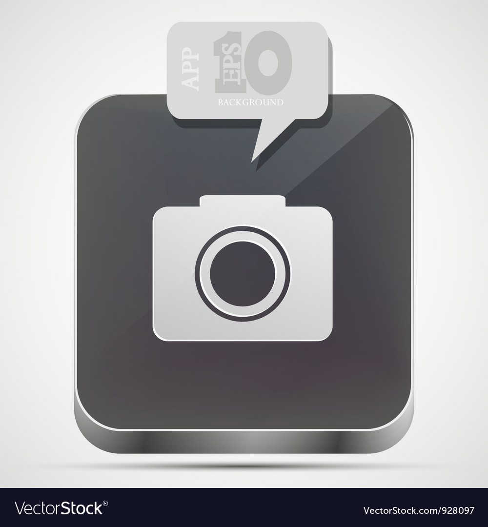 Camera App Icon with Speech Bubble
