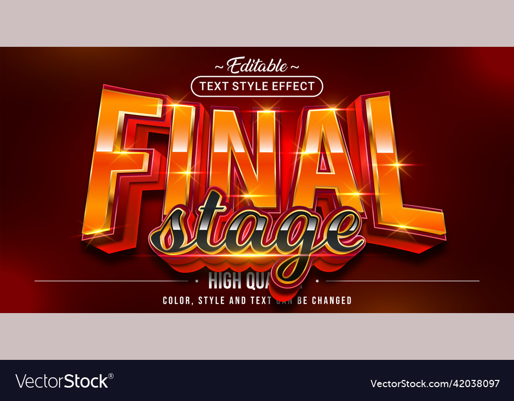 Editable text style effect - final stage