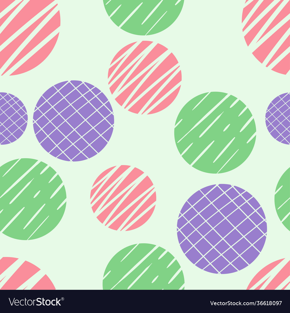Fabric textured circles seamless background print
