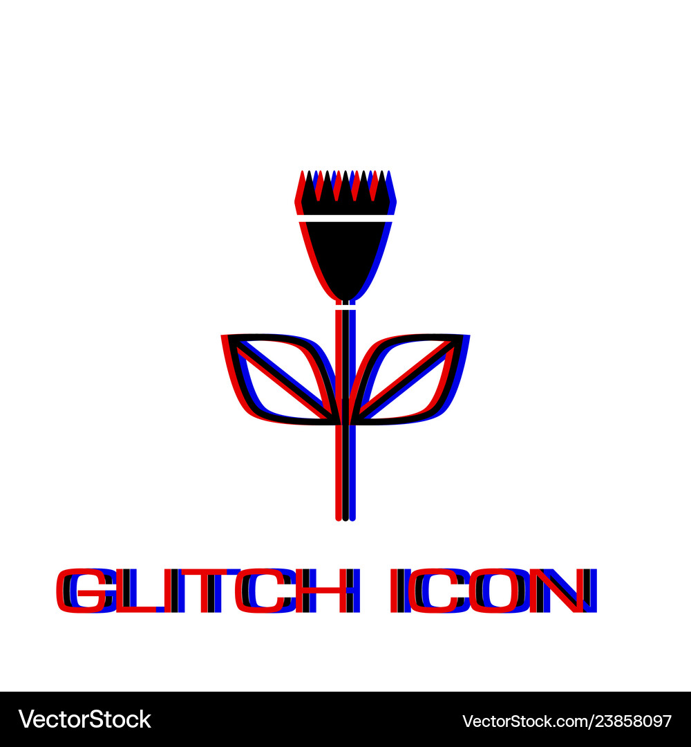 Flower icon flat Royalty Free Vector Image - VectorStock