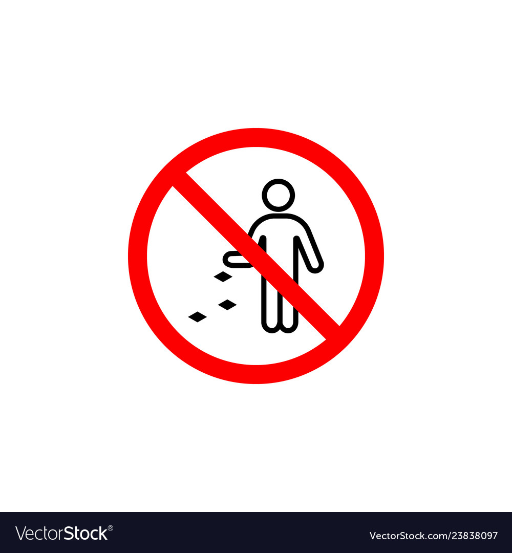 Forbidden throw garbage icon can be used for web