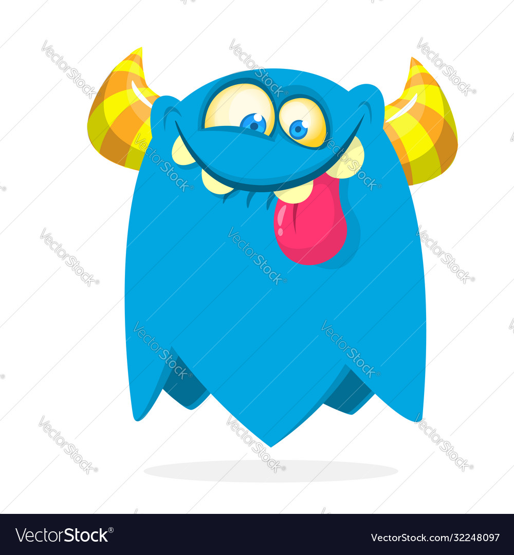 Funny cartoon monster halloween Royalty Free Vector Image