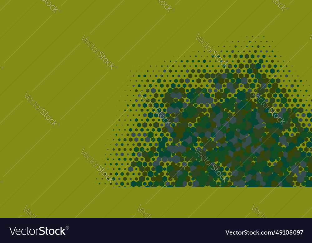 Geometric multi size hexagon with color