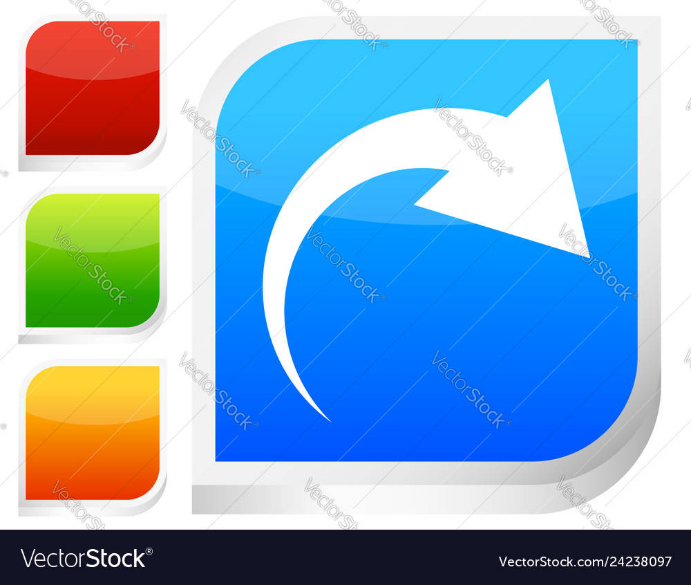 Icon with curved arrow fold twist rotate concept