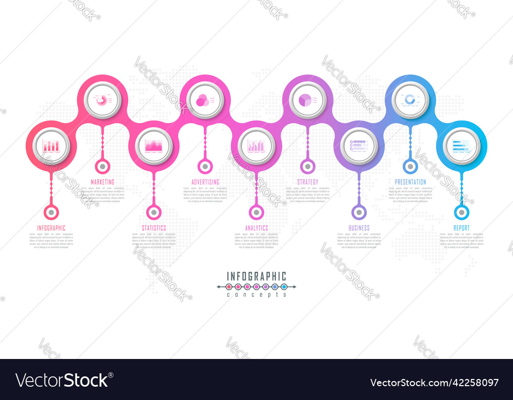 Infographic timeline template for chart diagram Vector Image