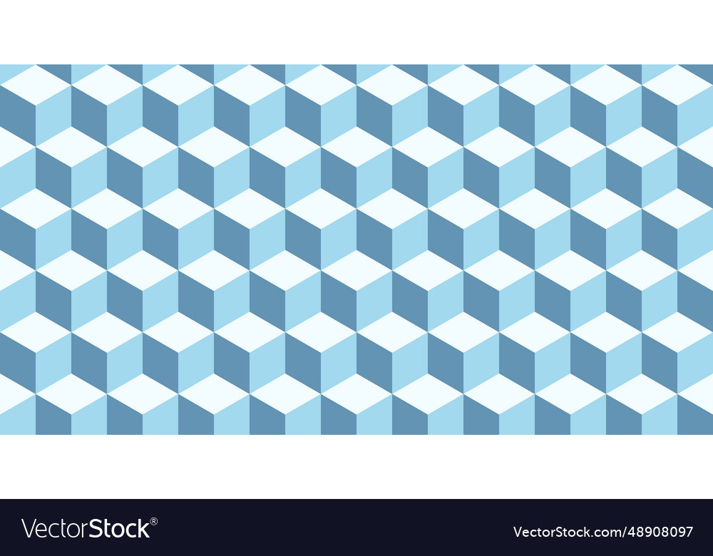 Isometric cube grid seamless pattern cubic Vector Image