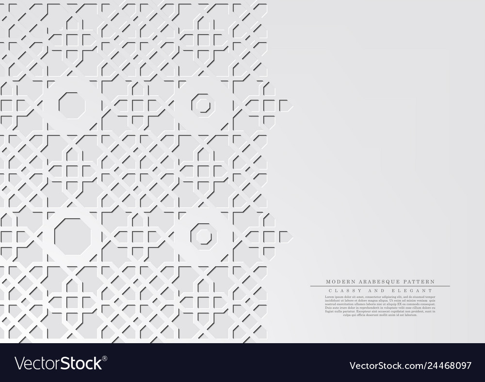 Modern Hexagonal Arabesque Pattern