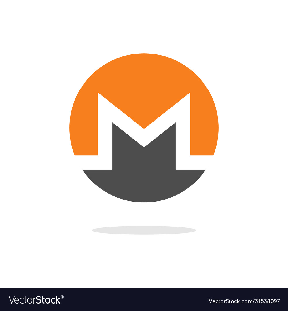 Monero xmr open-source crypto currency coin vector image Monero xmr open-source crypto currency coin
