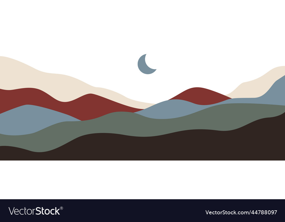 Mountain Landscape Abstract Nature Panorama Vector Image