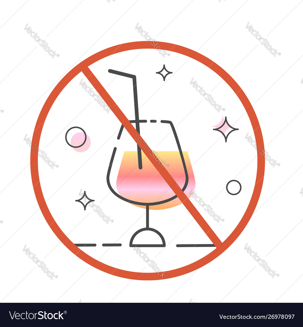 Stop alcohol sign icon design