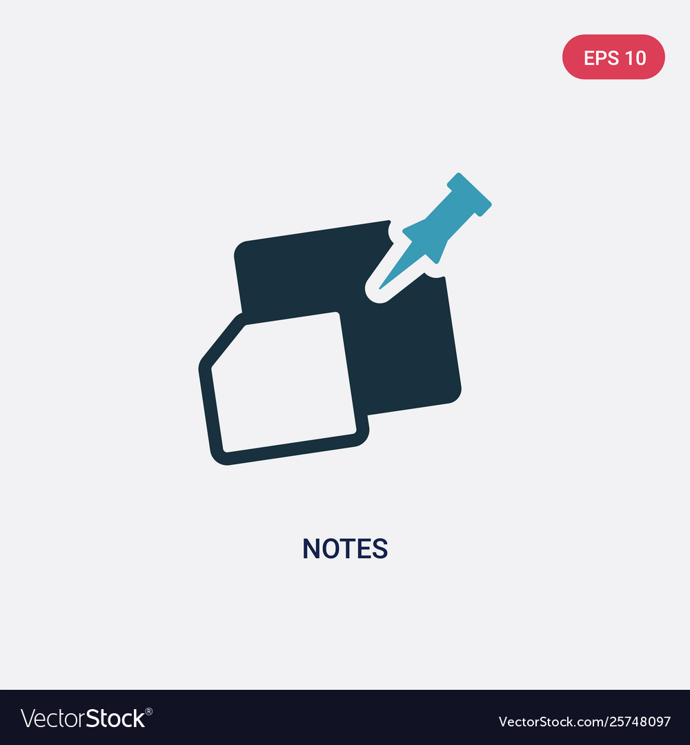 Two color notes icon from science concept Vector Image Two color notes icon from science concept