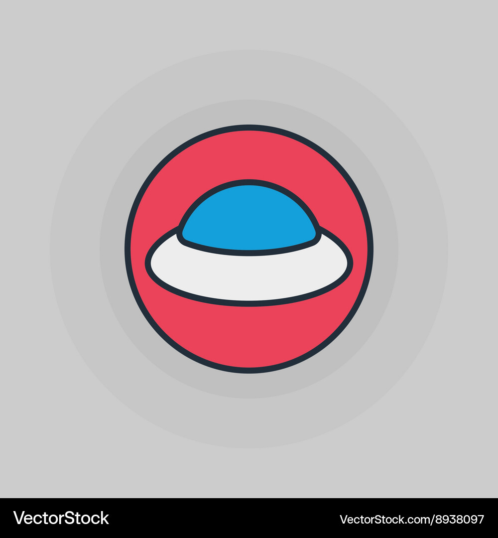 Ufo flat icon Royalty Free Vector Image - VectorStock