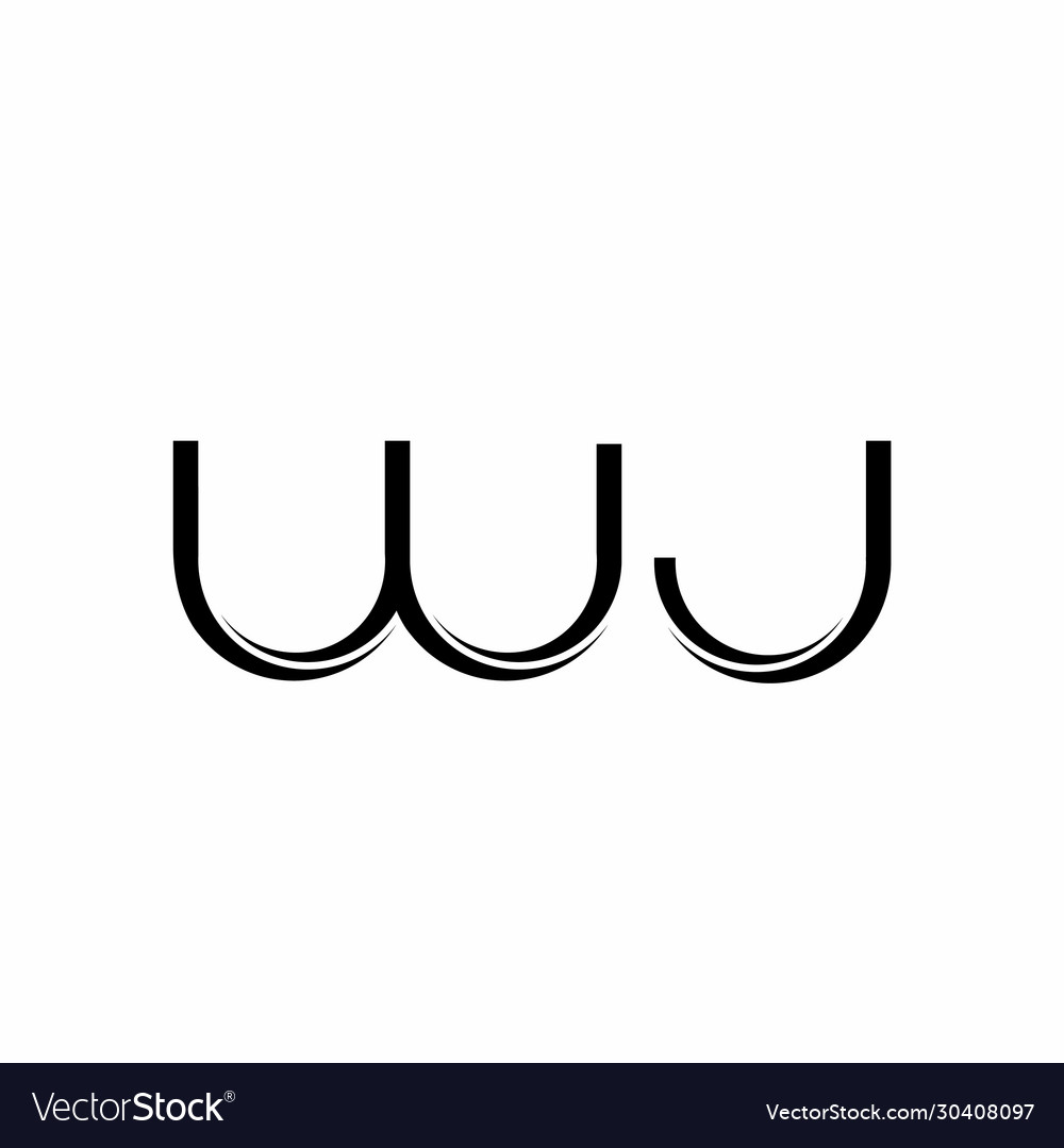 Wj logo monogram with slice rounded modern design Vector Image Wj logo monogram with slice rounded modern design