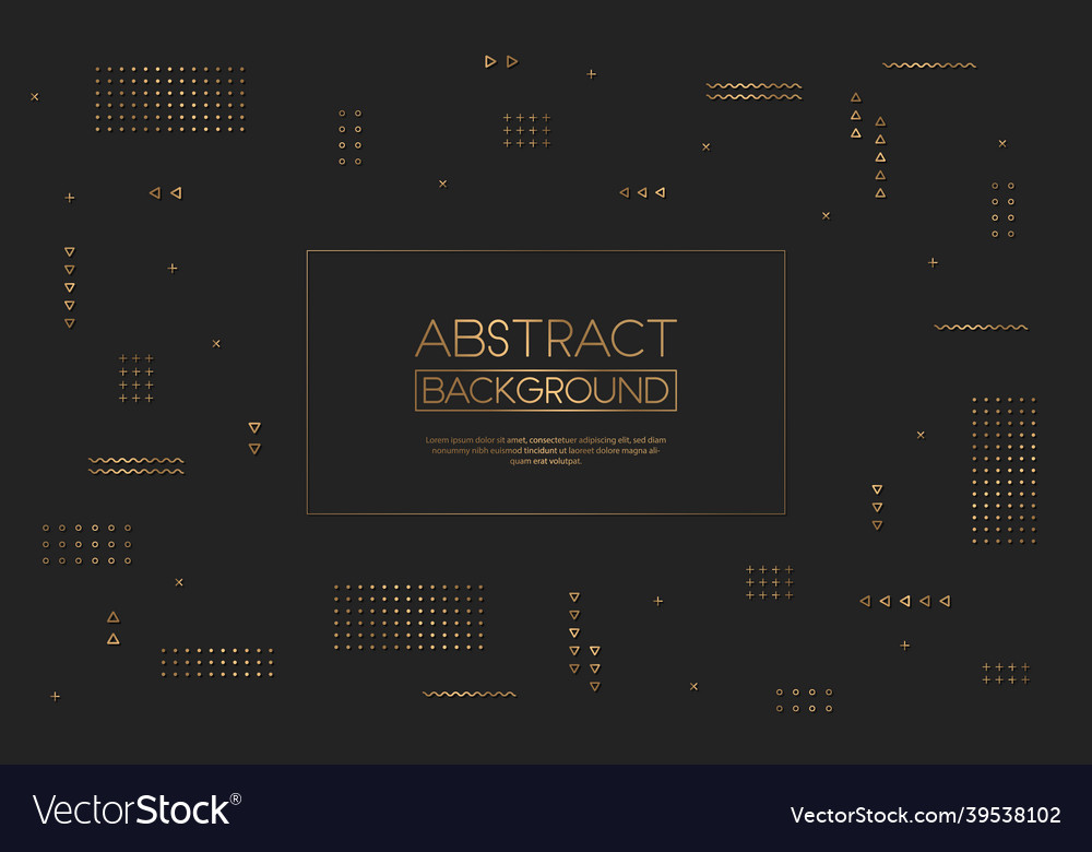 Abstract background with gold geometric pattern vector image Abstract background with gold geometric pattern