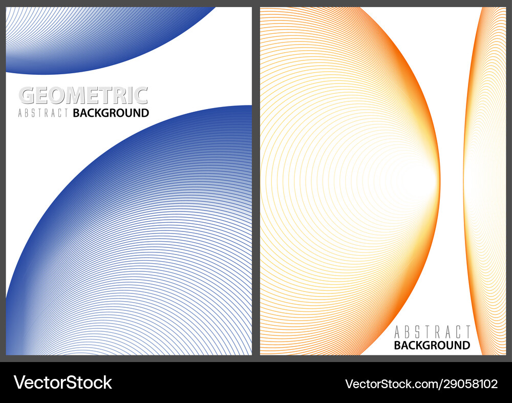 Abstract geometric background set Royalty Free Vector Image