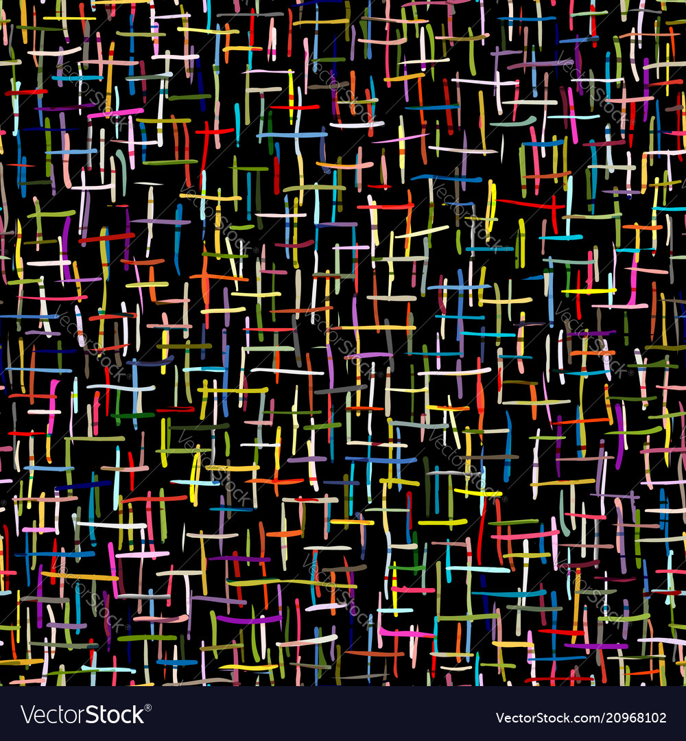 Abstract strokes seamless pattern for your design vector image Abstract strokes seamless pattern for your design