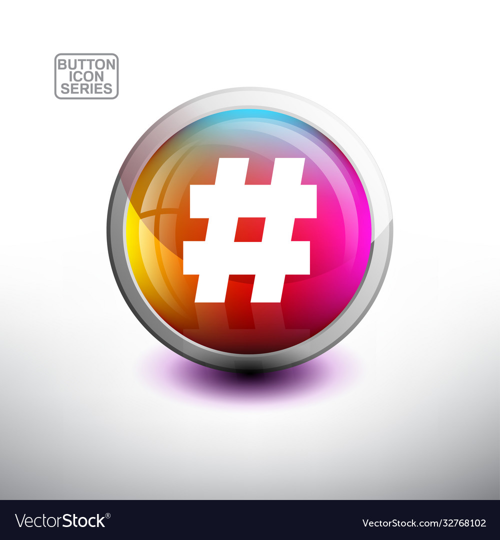 Alphabet in glossy button for web icon Vector Image Alphabet in glossy button for web icon