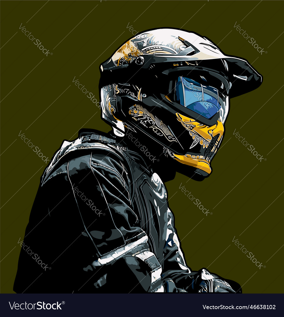 Biker template for graphic design Royalty Free Vector Image