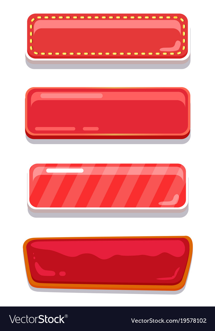 Blank glossy web buttons with place for text set