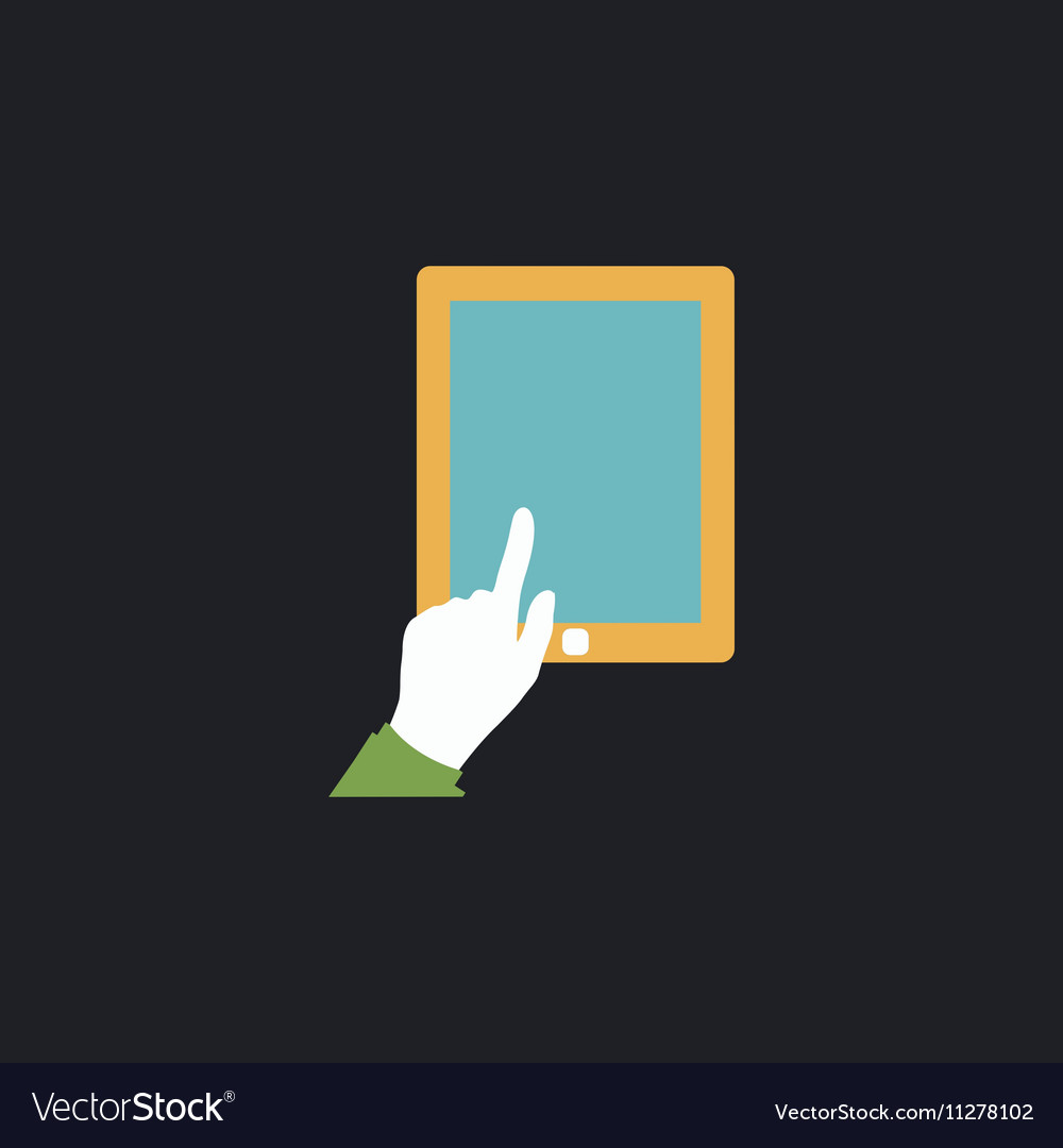 Click tablet computer symbol