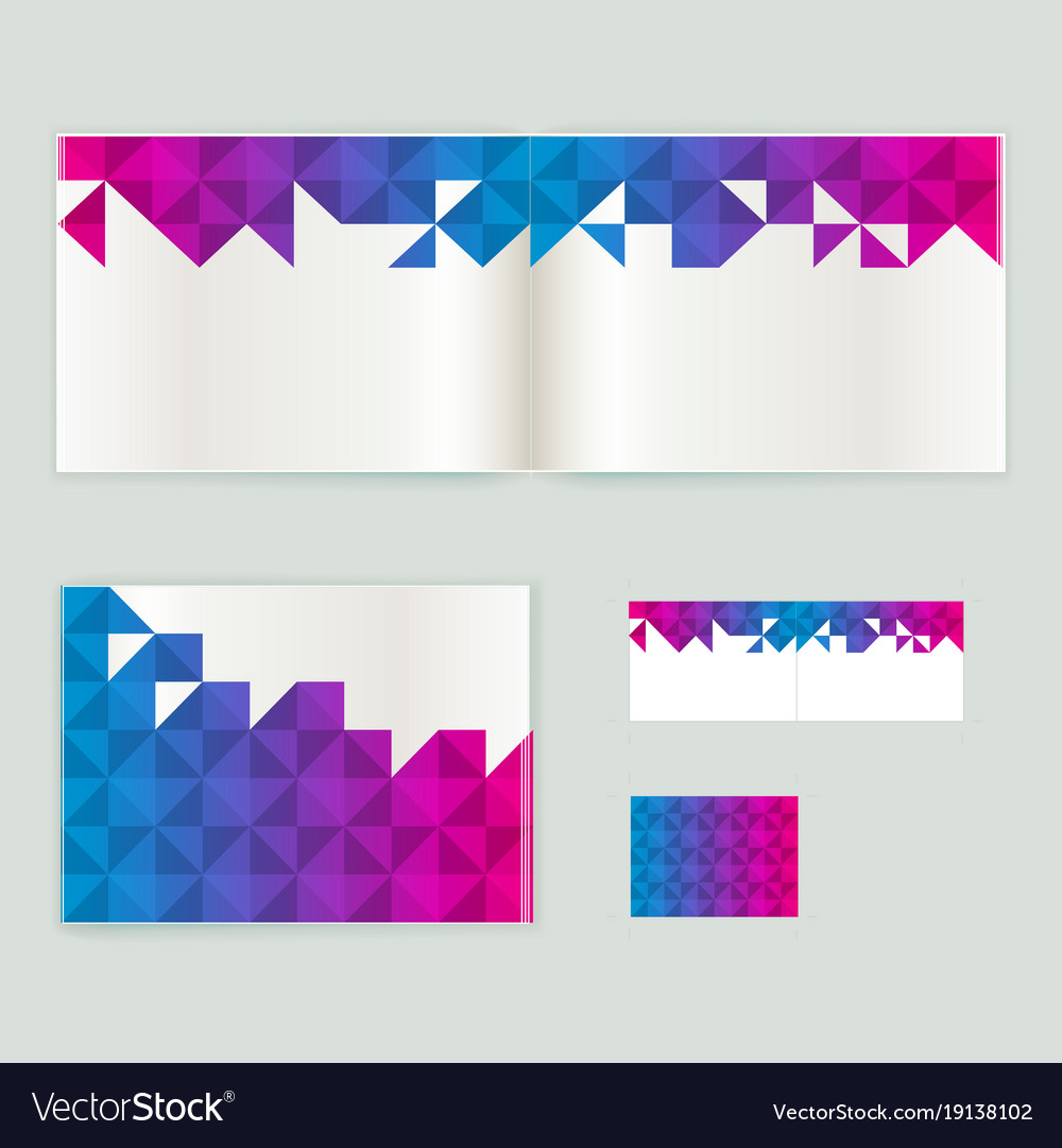 corporate booklet promotion template with color vector image