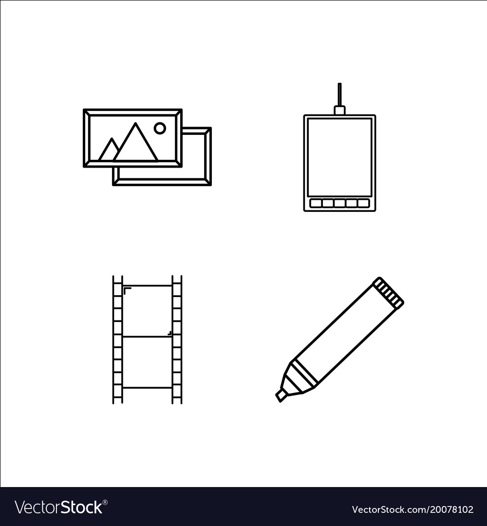 Design und Studio einfache lineare Icon-Setsimple