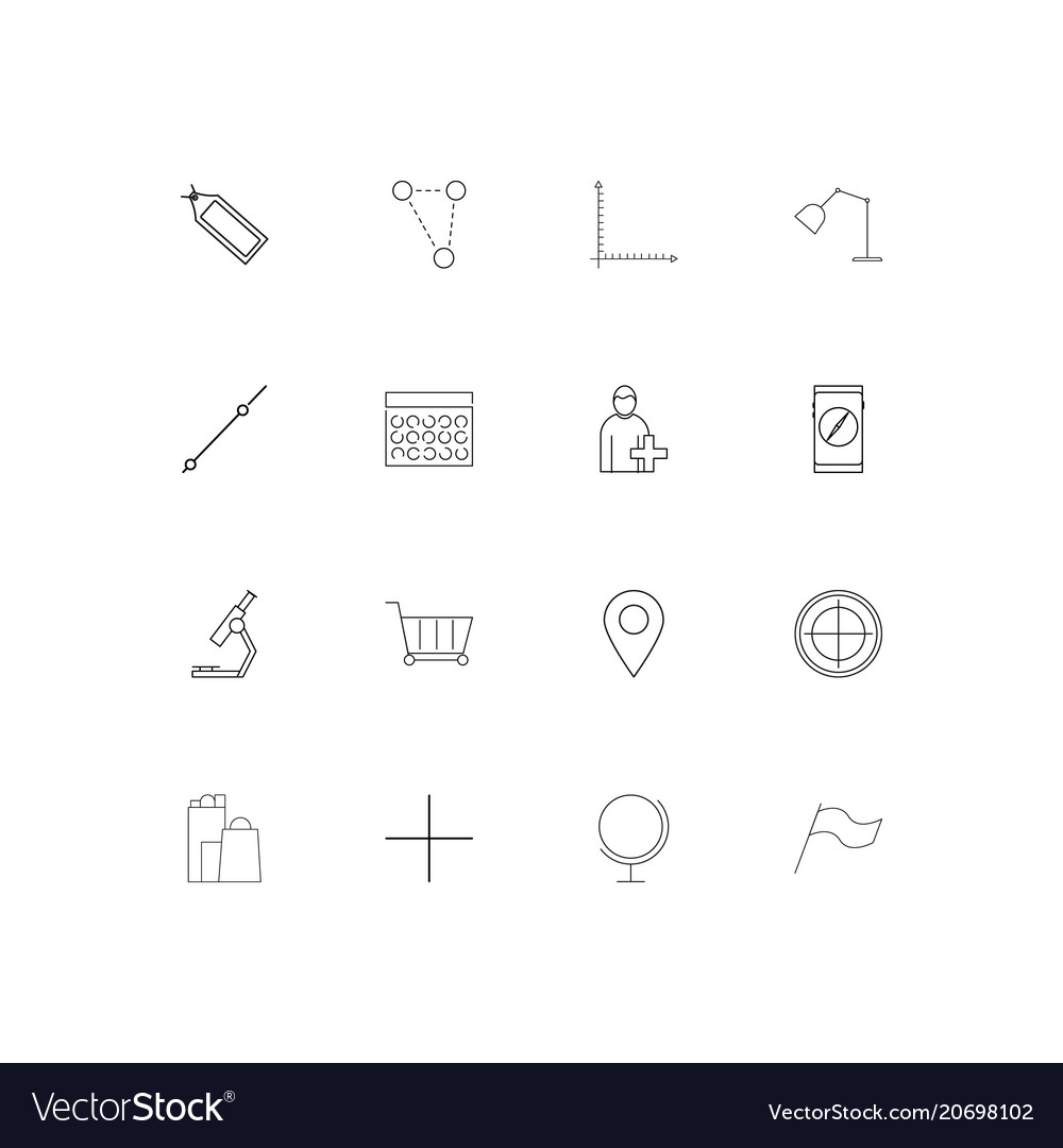 Education and science simple linear icons set