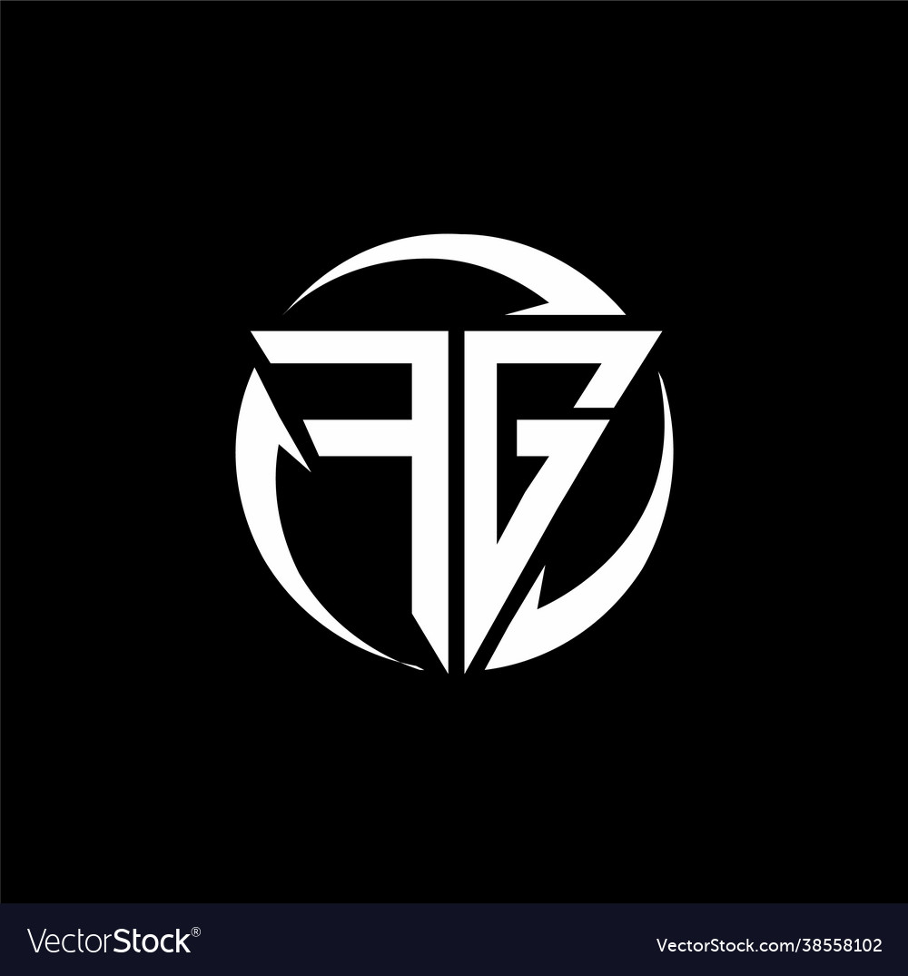 Fg logo monogram design template Royalty Free Vector Image