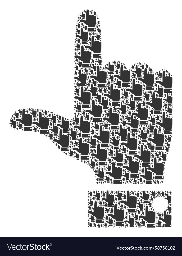 Hand pointer up recursive composition itself vector image Hand pointer up recursive composition itself
