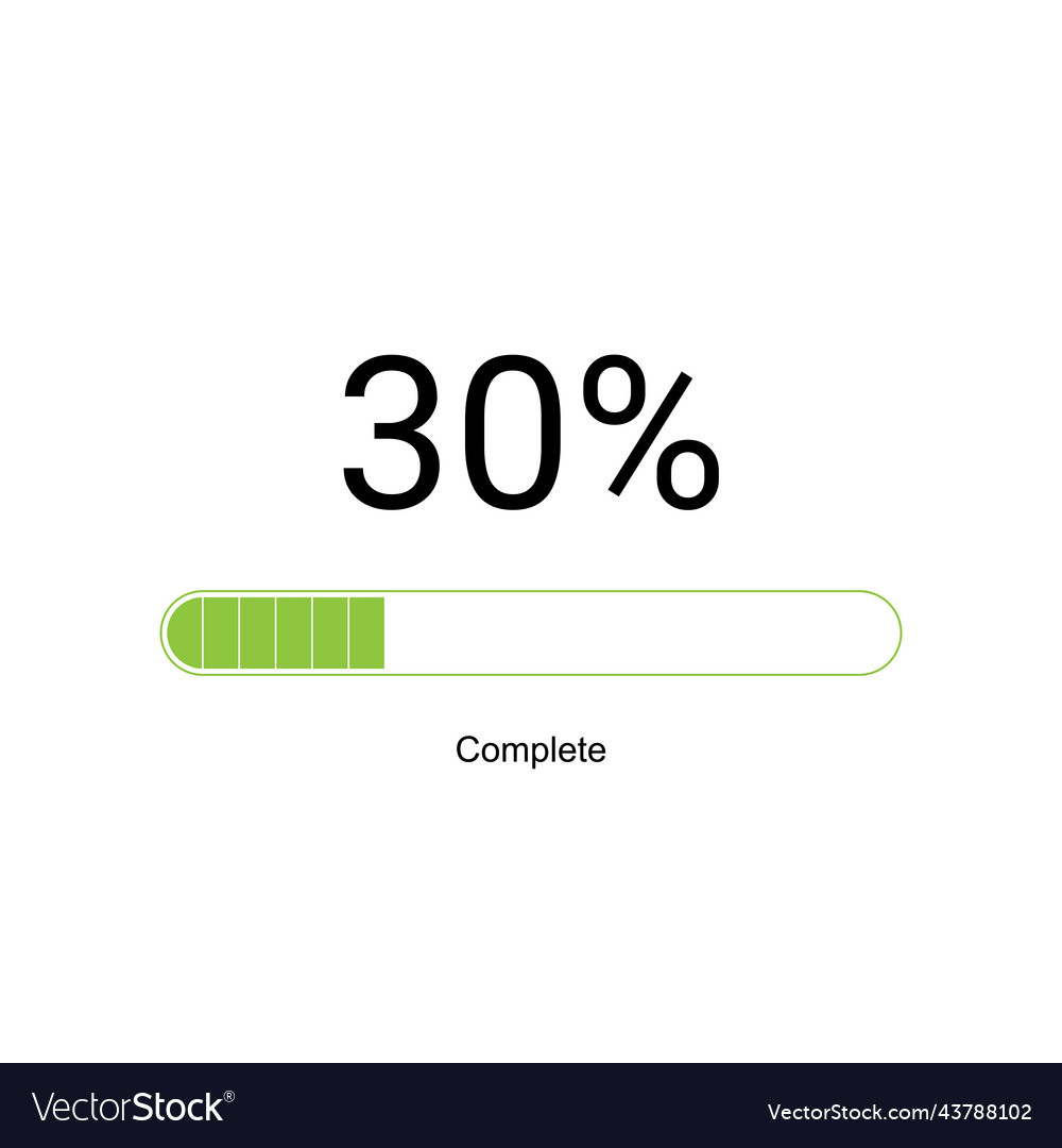 Loading bar progress icons load sign green vector image Loading bar progress icons load sign green