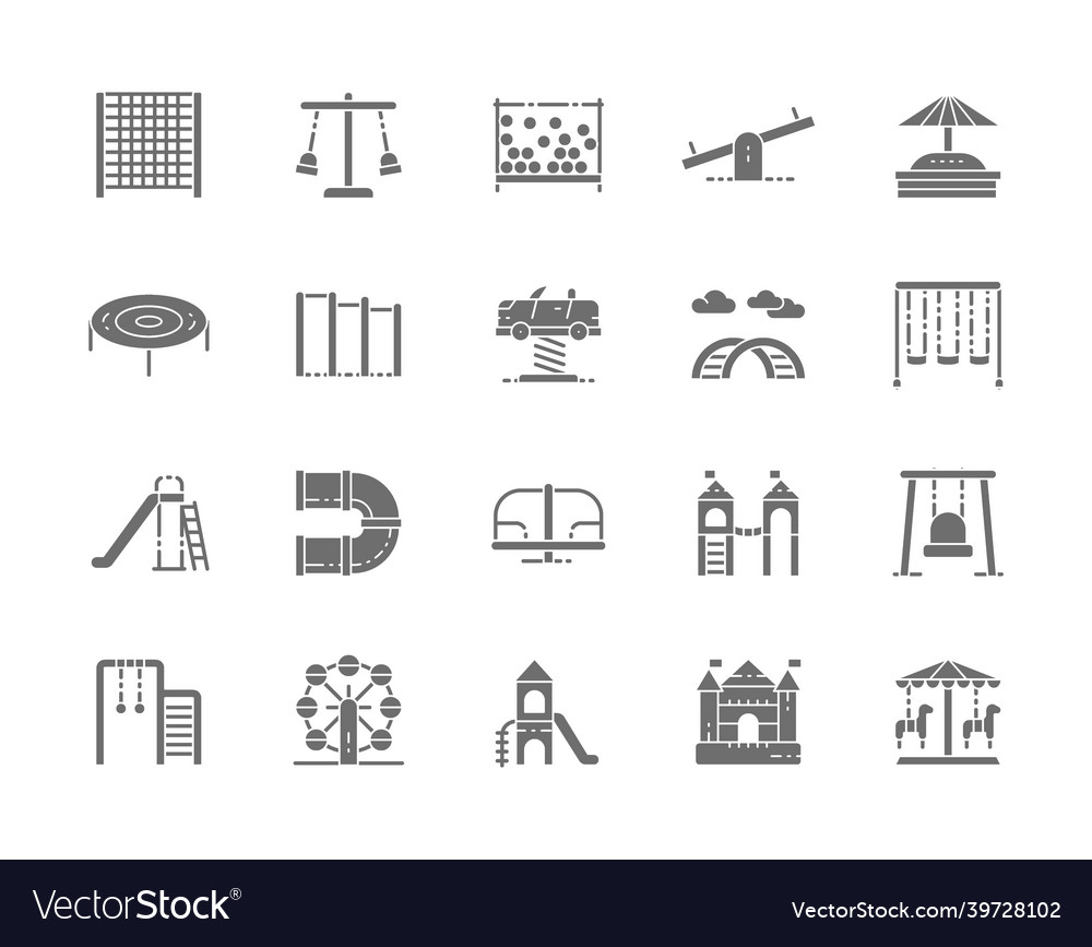 Playground Icons - Children's Fun