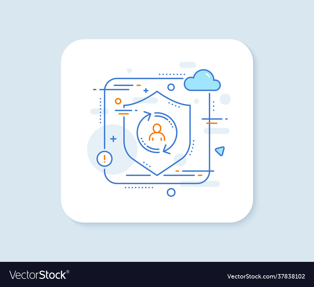 Refresh user info line icon update profile sign