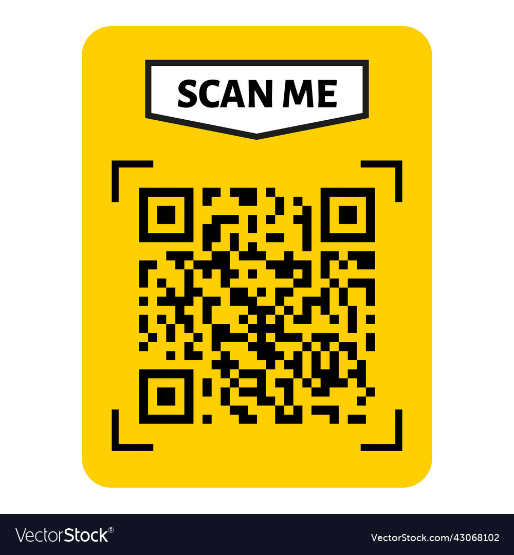 Scan me qr code design for payment text