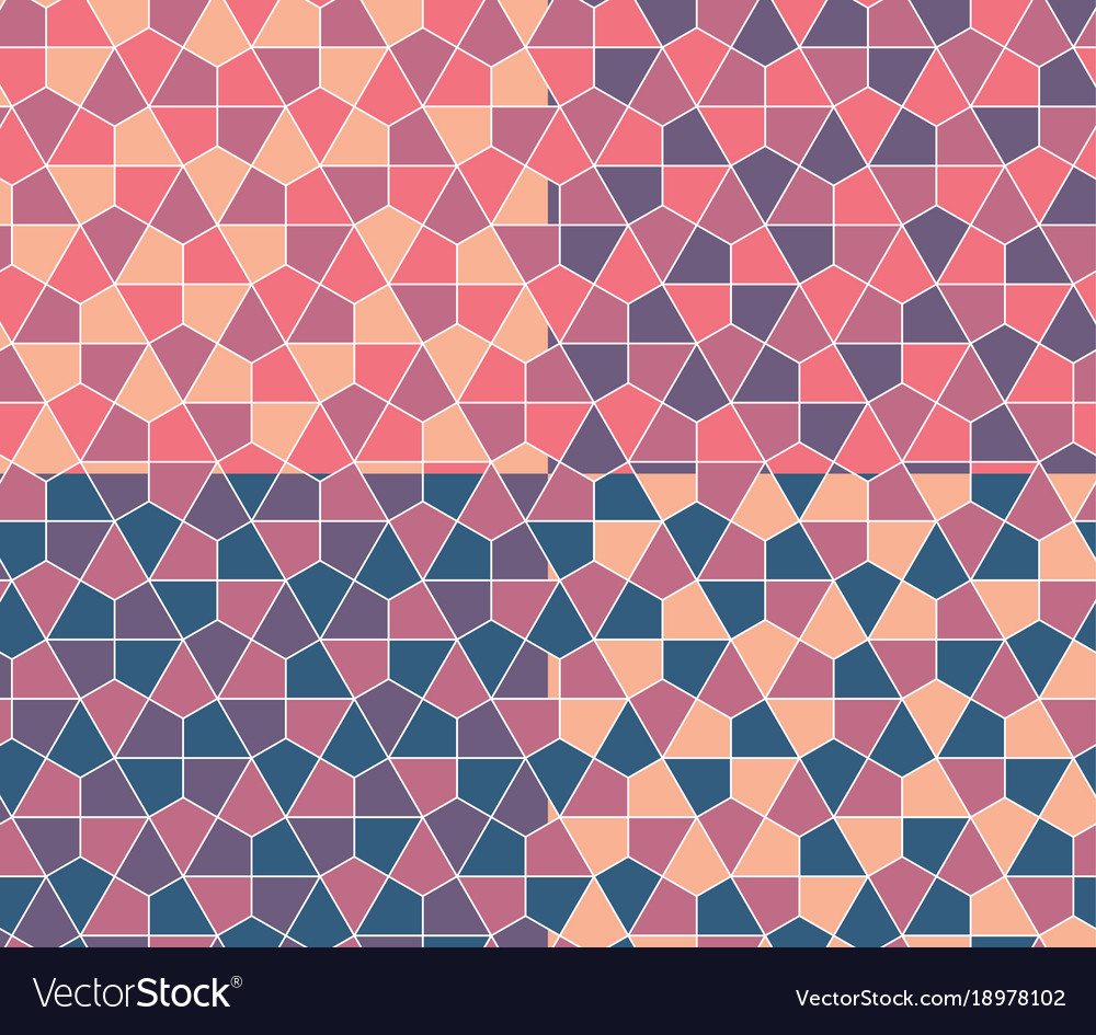 Seamless geometric pattern set simple flat lined